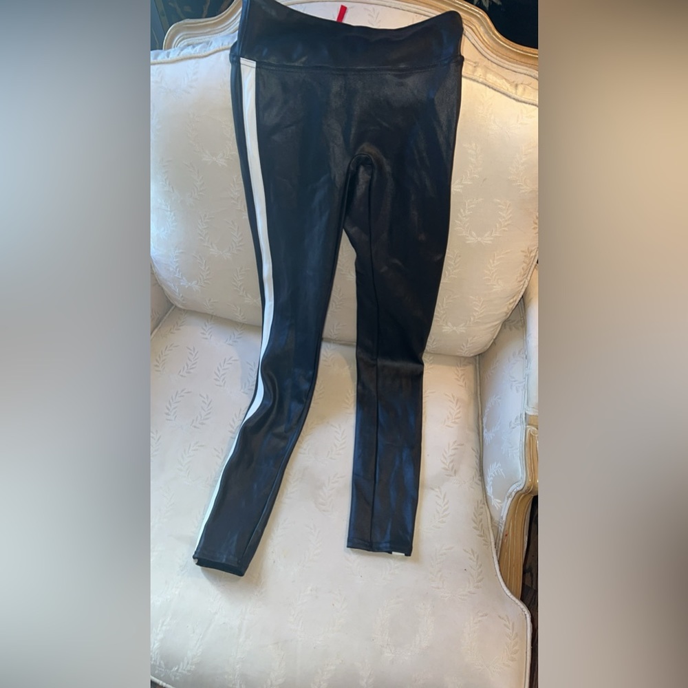 SPANX size small, black with white strip down sides
